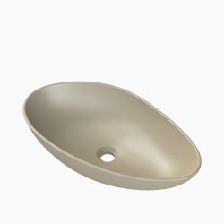 Επικαθήμενος Νιπτήρας Πορσελάνης 60x30cm Cerastyle Olive 072108-97 Cappuccino (Μπεζ) Ματ